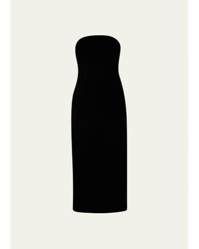 Wardrobe NYC Velvet Corset Midi Dress - Black
