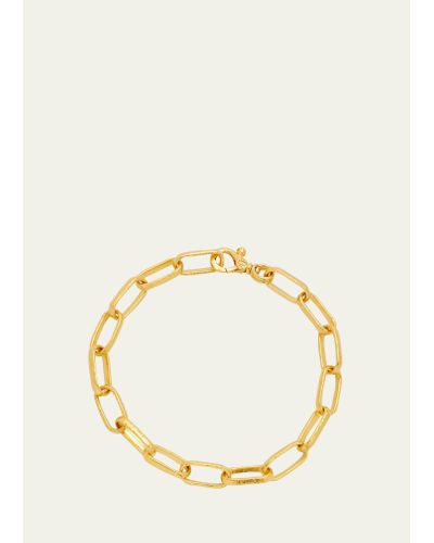 Gurhan Hammered 24k Gold Cable Chain Bracelet - Metallic