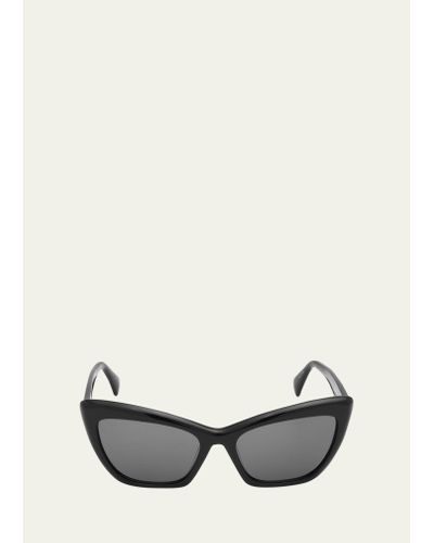 Max Mara Logo Acetate Cat-eye Sunglasses - Natural