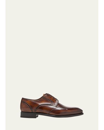 Bontoni Fabrizi Ii Leather Derby Shoes - Brown