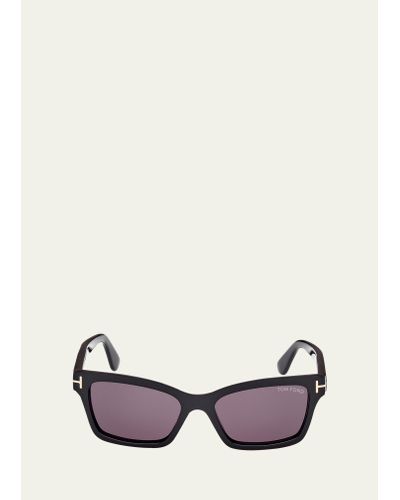 Tom Ford Mikel Acetate Square Sunglasses - Natural