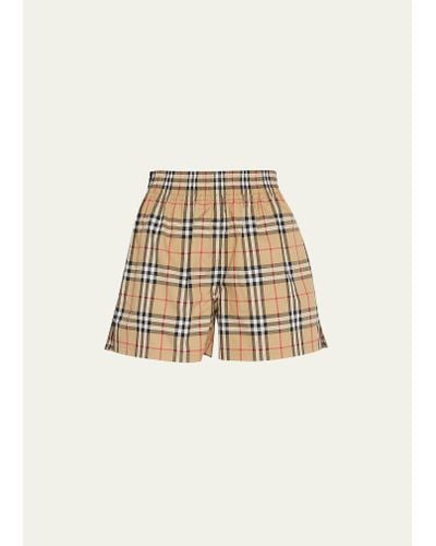 Burberry Audrey Side-stripes Check Shorts - Multicolor