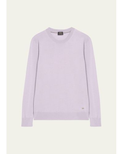 Brioni Cashmere-silk Crewneck Sweater - Pink