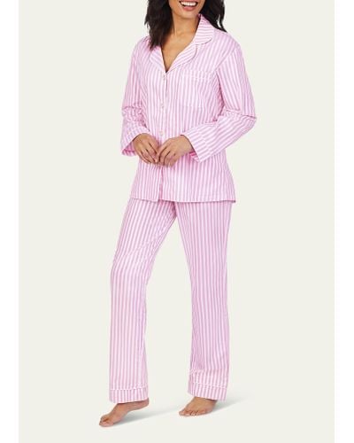 Bedhead 3d Striped Cotton Long-sleeve Classic Pajama Set - Pink