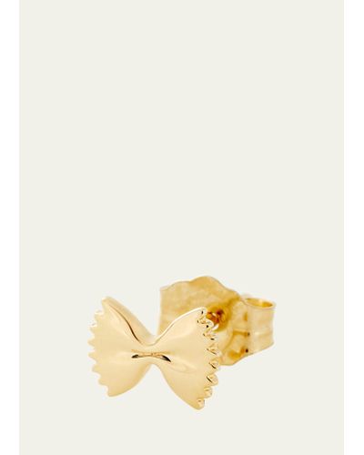 Alison Lou 14k Yellow Gold Bowtie Pasta Stud Earring - Natural