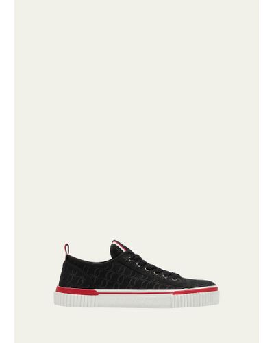 Christian Louboutin Pedro Junior Cl Canvas Low-top Sneakers - White