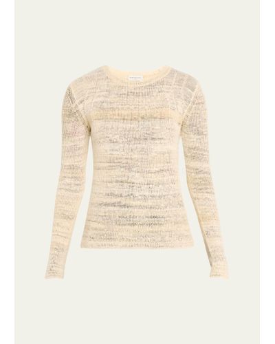 Dries Van Noten Tahmina Silk Knit Sweater - Natural