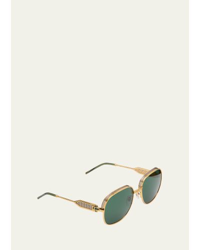 Casablancabrand Square Metal Sunglasses - Natural