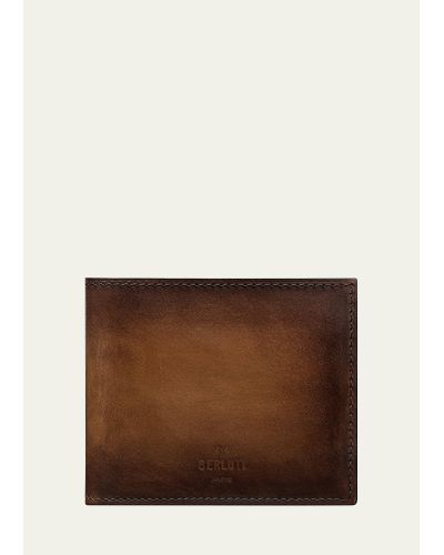 Berluti Makore Leather Bifold Wallet - Brown