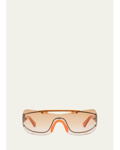 Off-White c/o Virgil Abloh Big Wharf Shield Sunglasses - Natural