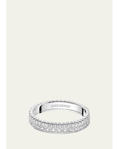 Boucheron Quatre Radiant Edition White Gold Diamond Wedding Band Ring - Multicolor