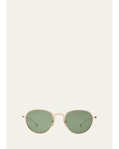 Thom Browne Titanium Round Sunglasses - Green