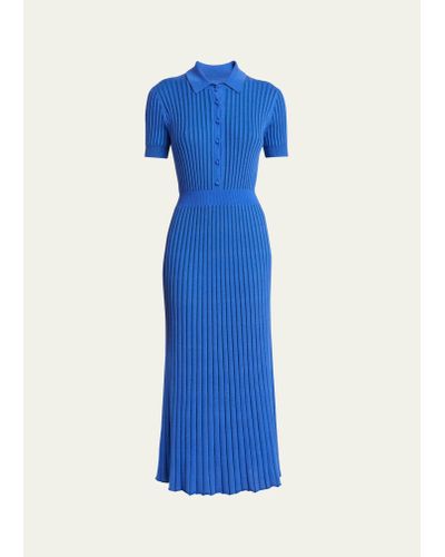 Gabriela Hearst Amor Cashmere-blend Knit Maxi Dress - Blue