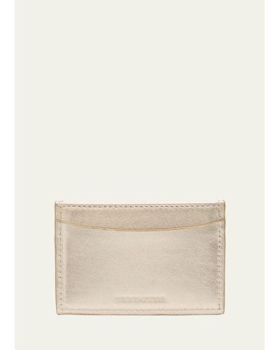 Bergdorf Goodman Leather Slim Card Case - Natural