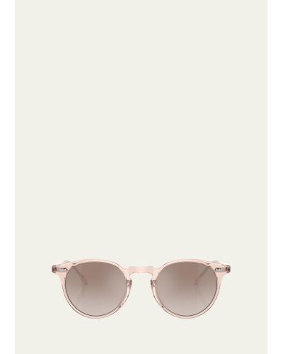 Oliver Peoples Round Acetate Sunglasses - Natural