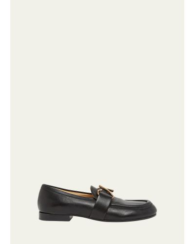 Proenza Schouler Leather Monogram Slip-on Loafers - White