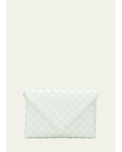 Bottega Veneta Origami Envelope Pouch Bag On Chain - Natural