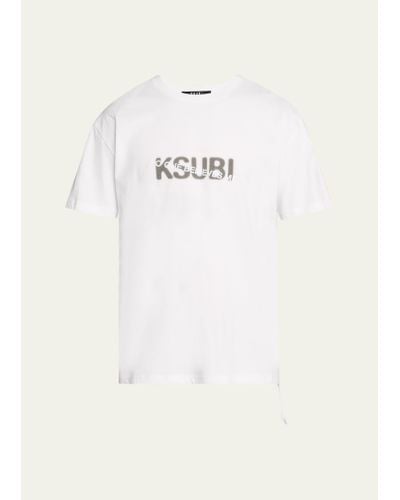 Ksubi Oversized Cotton Logo Tee - Natural