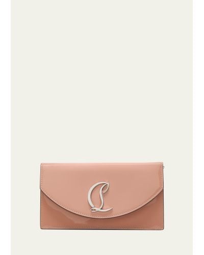 Christian Louboutin Loubi54 Wallet On Chain In Patent Leather - Pink