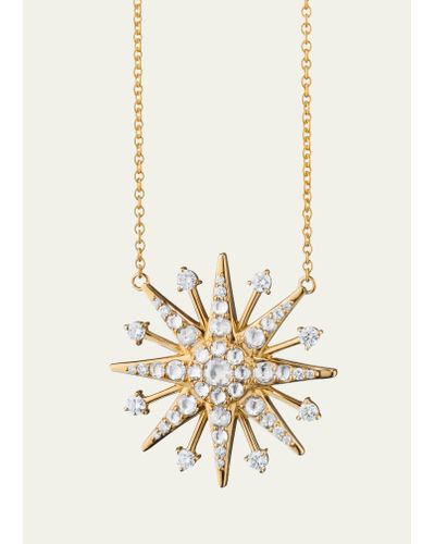 Monica Rich Kosann 18-karat Yellow Gold Star Charm Necklace - White
