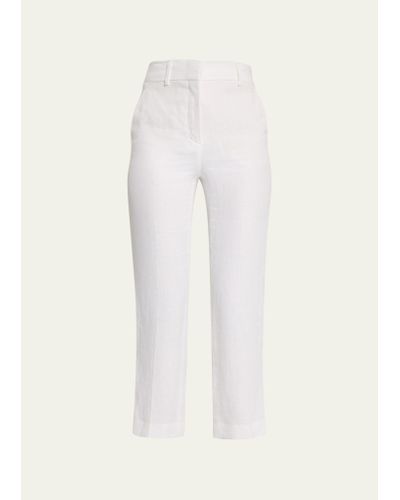 Loro Piana Antigua Straight-leg Linen Pants - White