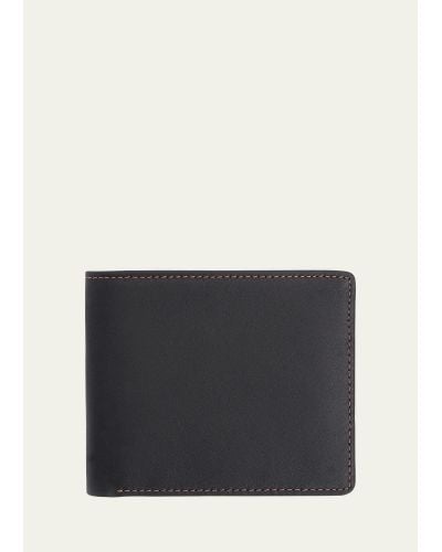 ROYCE New York Personalized Leather Rfid-blocking Trifold Wallet - Black