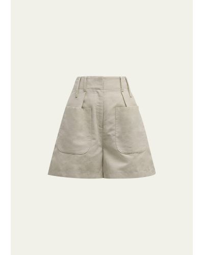 Co. Sack Wool-blend Cargo Shorts - Natural