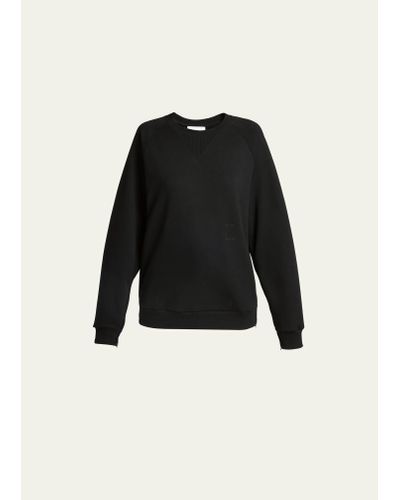 Setchu Zipper Cotton Sweatshirt - Black
