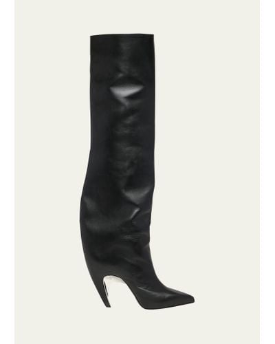 Alexander McQueen Armadillo Leather Over-the-knee Boots - Black