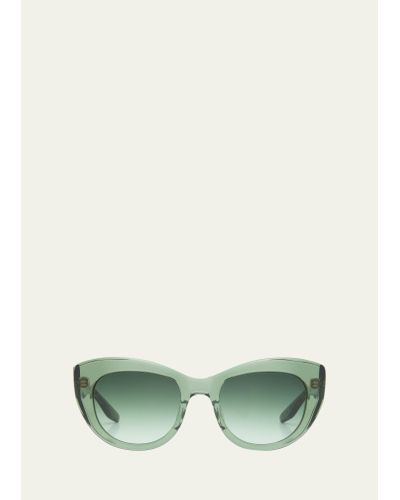 Barton Perreira Coquette Gradient Green Acetate Cat-eye Sunglasses