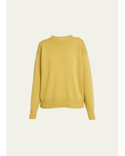 Jil Sander Cashmere Crewneck Sweater - Yellow