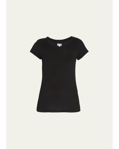 L'Agence Cory Scoop-neck Tee - White