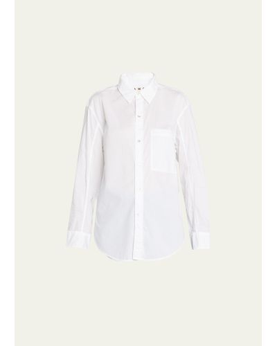 Amo Denim Ruth Oversized Button-front Shirt - White