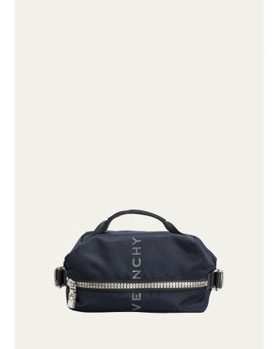 Givenchy G-zip Bumbag 4g Nylon Belt Bag - Blue