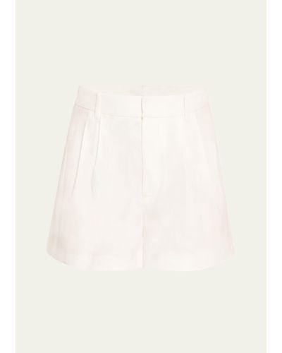 Alice + Olivia Conry Pleated Shorts - Natural