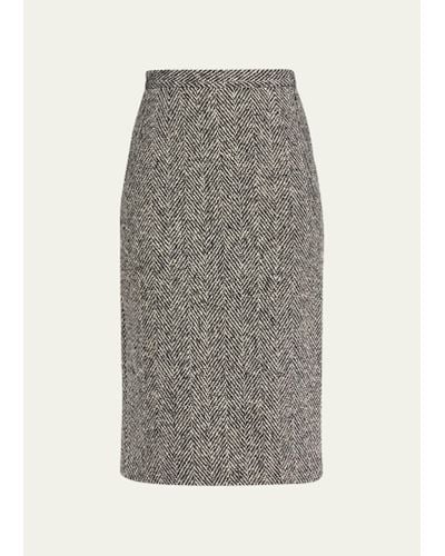 Libertine Heavy Star Dust Classic Pencil Skirt - Gray