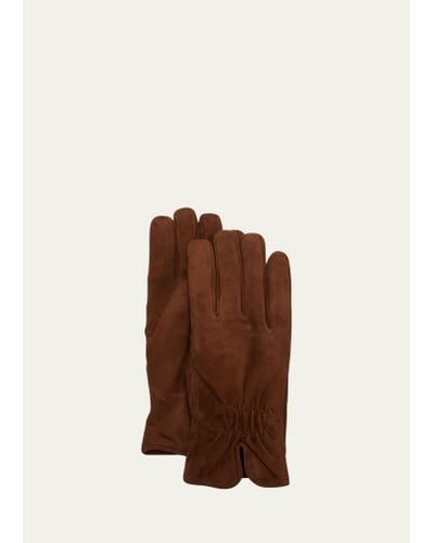 Bergdorf Goodman 980 Lambskin Leather Gloves - Multicolor