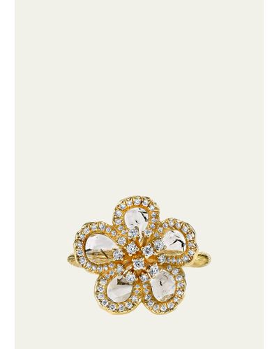 Bhansali Grace Collection Flat Diamond Ring - Metallic