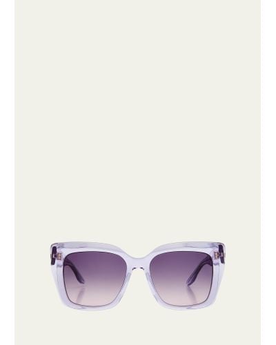 Barton Perreira Devine Square Acetate & Titanium Sunglasses - Multicolor