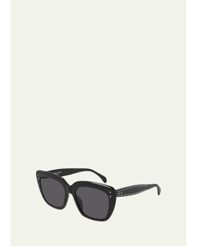 Alaïa Square Acetate Sunglasses - Gray