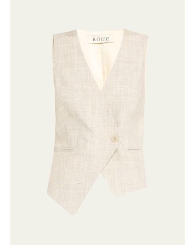 Rohe Tailored Overlap Vest - Natural