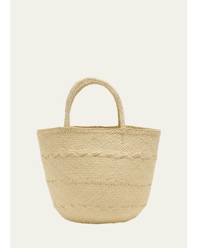 Ulla Johnson Marta Small Basket Leather Tote Bag - Natural