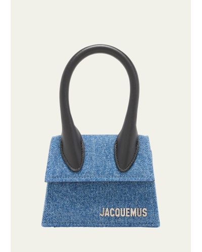 Jacquemus Le Chiquito Homme Denim Top-handle Bag - Blue
