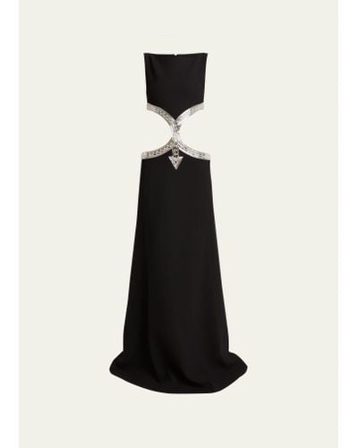 Chloé Maude Cutout Gown With Crystal Detail - White