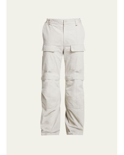 Balenciaga Flared Cargo Pants - White