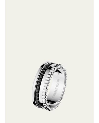 Boucheron Quatre Small Ring In White Gold With Black Pvd