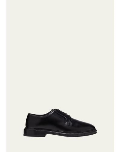 Kiton Leather Derby Shoes - Black