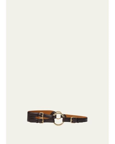 Ralph Lauren Collection Tri Strap O-ring Belt - Natural