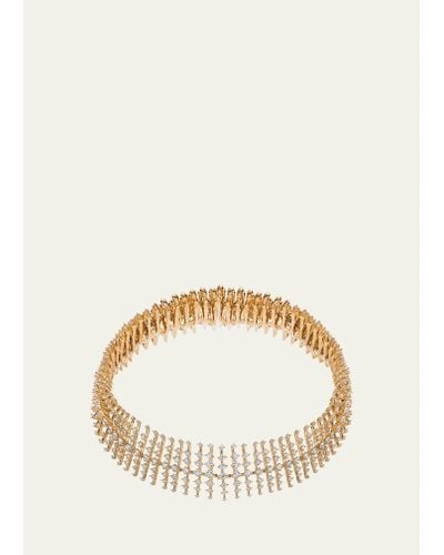 Fernando Jorge Disco Small Bracelet In Yellow Gold And Diamonds - Natural