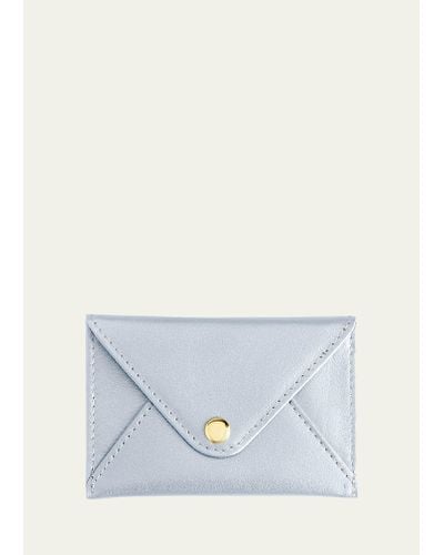 ROYCE New York Envelope Style Business Card Holder - Blue